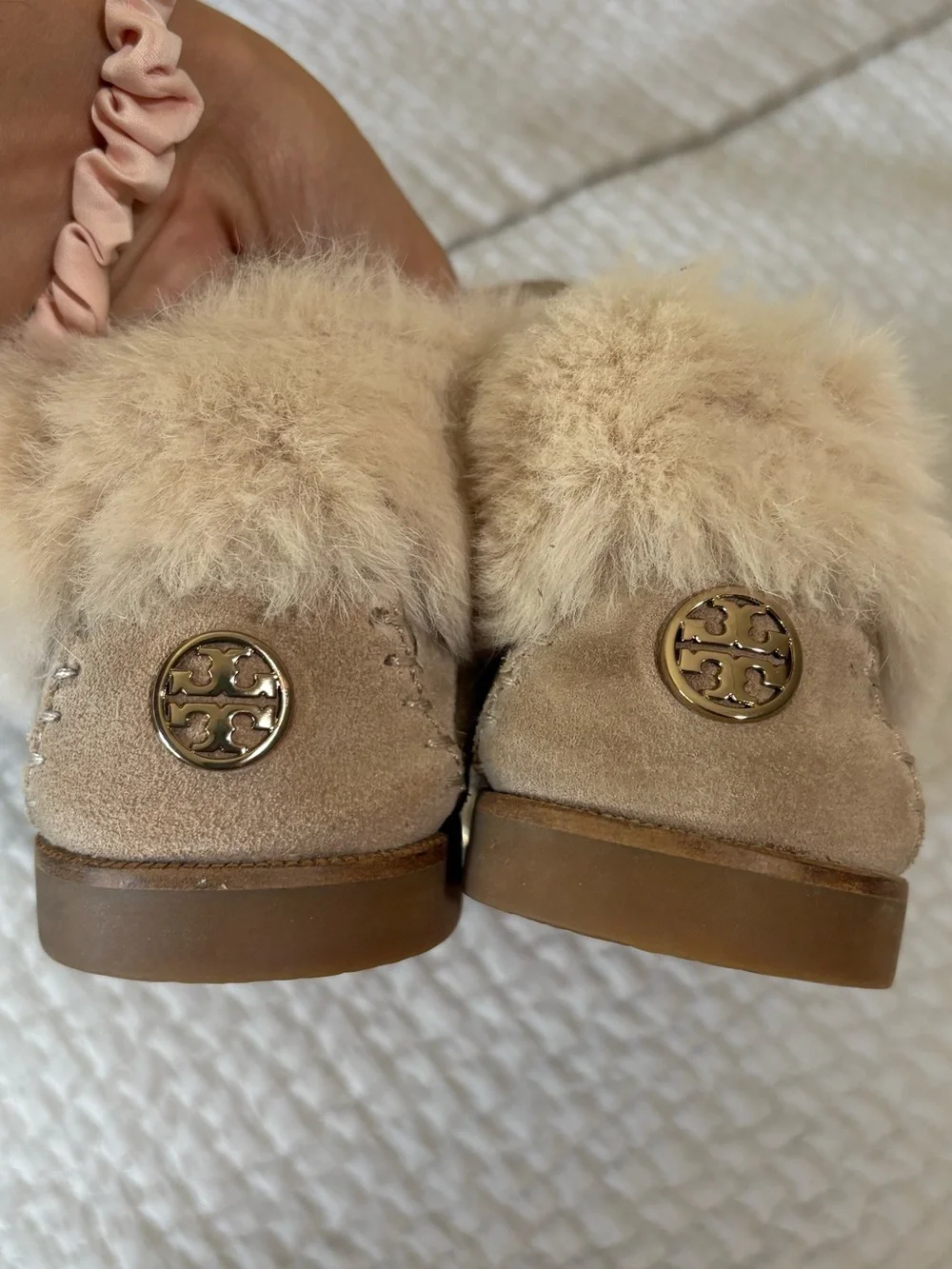 Tory Burch plush faux
